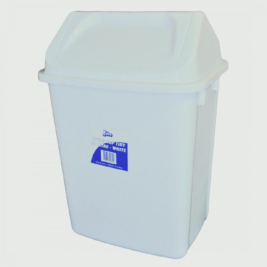 Swing Top Bin White (30 Litre)