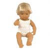 Caucasian Boy Doll with Hair 38cm