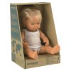 Caucasian Boy Doll with Hair 38cm