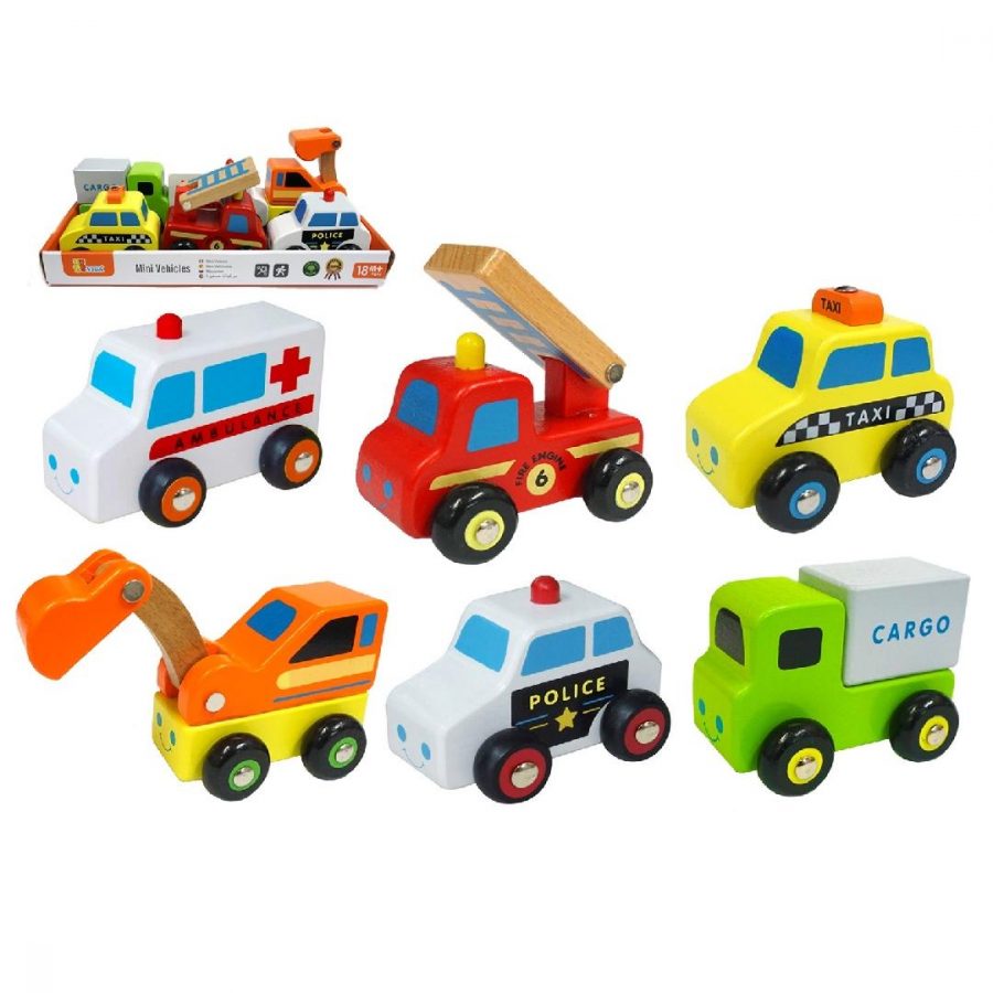 Mini Occupation Vehicles Set (6pcs)