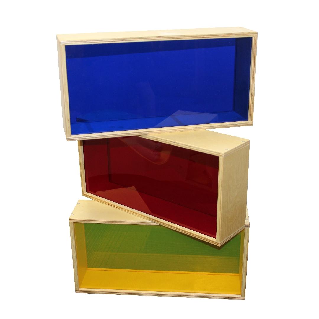 Birchwood Large Wooden Coloured Acrylic Blocks