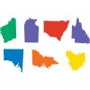 Australia & State Map Stencils (Set of 8)