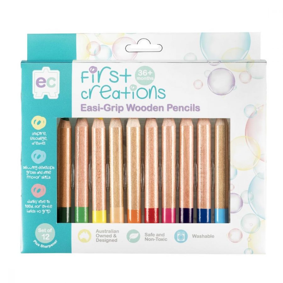 Easi-Grip Wooden Pencils (12pcs)