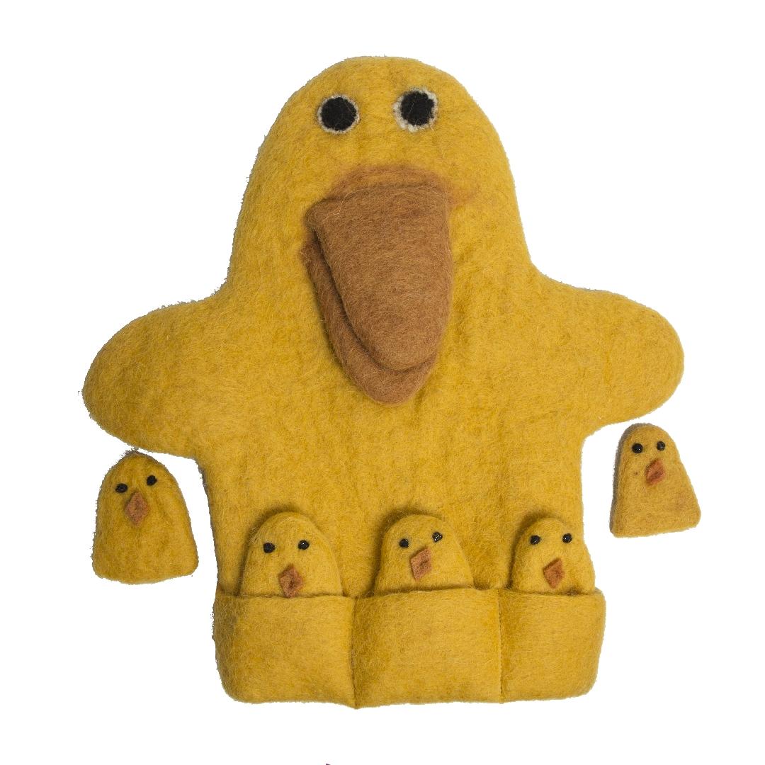 Mother Duck & Ducklings Felt Puppet Set (6pcs)