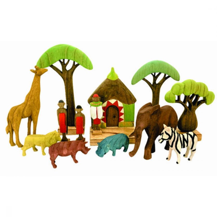 Wooden Africa Set (13pcs)