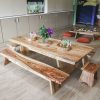 Grangewood Timber 180cm Table with 2 Bench Seats
