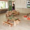 Grangewood Timber 90cm Table Setting with 2 Benches - Image 2