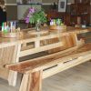 Grangewood Timber 90cm Table Setting with 2 Benches - Image 3