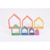 Rainbow Wooden Architect Houses (7pcs) - Image 2