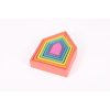 Rainbow Wooden Architect Houses (7pcs)