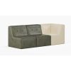 Florence Sectional Sofa Setting (3pcs) - Olive Green with Oatmeal - Image 2