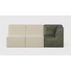 Florence Sectional Sofa Setting (3pcs) - Oatmeal with Olive Green