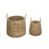Large Round Natural Baskets (Set of 2) - Image 2