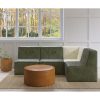 Florence Sectional Sofa Setting (3pcs) - Oatmeal with Olive Green - Image 4