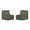 Florence Single Sofa Set - Olive Green (2pcs)