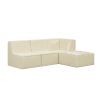 Florence Sectional Sofa Setting (4pcs) - Oatmeal with Collective Art - Image 3