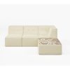 Florence Sectional Sofa Setting (4pcs) - Oatmeal with Collective Art - Image 2