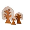 Wooden Two Tone Trees (Set 3)