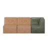 Florence Sectional Sofa Setting (3pcs) – Tuscan Tan with Olive Green